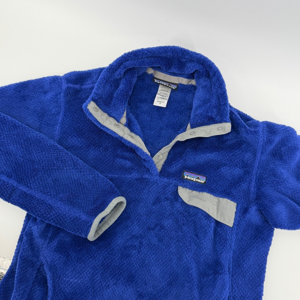 Patagonia Re-Tool 1/4 Snap-T Fleece Pullover Womens Medium Royal Blue 25442
